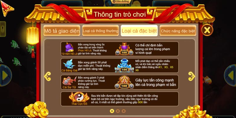 Bắn cá thần tài mang đến 3 tùy chọn phòng chơi để hội viên thử sức.